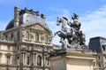 Louvre Museum and the Louis XIV Equestrian statue