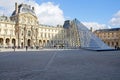 the louvre in paris france Royalty Free Stock Photo