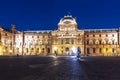 Louvre museum at night, Paris, France Royalty Free Stock Photo