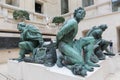 Bronze statues at Louvre Museum Paris