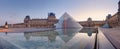Louvre Museum in Paris at sunrise, France Royalty Free Stock Photo