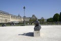 Louvre museum and park des tuileries Royalty Free Stock Photo