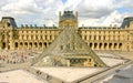 Louvre Museum Pyramid, Paris Royalty Free Stock Photo