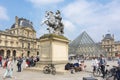 Louvre museum and pyramid, Paris, France Royalty Free Stock Photo