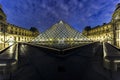 Louvre Museum Pyramid Paris Royalty Free Stock Photo