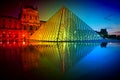 Louvre Museum at Sunset-Rainbow Colors