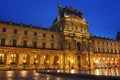 Louvre at night Royalty Free Stock Photo