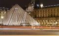 The Iconic Louvre Gallery At Night in Paris