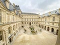 Louvre palace, inside view, Paris, France Royalty Free Stock Photo