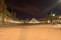 The Louvre Palace (by night), France Royalty Free Stock Photo