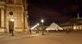 The Louvre Palace (by night), France Royalty Free Stock Photo