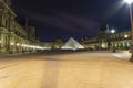 The Louvre Palace by night, Paris, France Royalty Free Stock Photo