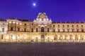 Louvre palace at night, Paris, France Royalty Free Stock Photo