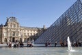 Louvre Palace and Pyramid Royalty Free Stock Photo