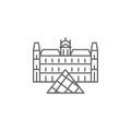 Louvre, Paris icon. Element of Paris icon. Thin line icon for website design and development, app development