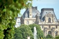 The Louvre, Paris, seen through the trees of the Tuileries.