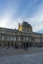 The Louvre in Paris at sunset