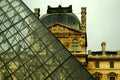 The Louvre and the Pyramid - Close Up