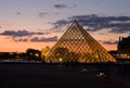 The Louvre Pyramid at Dusk