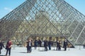 Louvre pyramid - Paris France city walks travel shoot Royalty Free Stock Photo