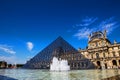 Louvre Pyramid Pyramide du Louvre angle, paris Royalty Free Stock Photo