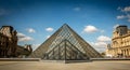 The Louvre pyramids, Paris