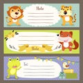 Lovable diverse animals memo paper