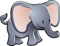 Lovable Elephant Cartoon Vector Royalty Free Stock Photo
