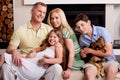 Lovable family of five Royalty Free Stock Photo