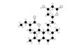 lovastatin molecule, structural chemical formula, ball-and-stick model, isolated image hmg-coa reductase inhibitors