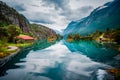 Lovatnet lake Beautiful Nature Norway.