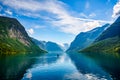 Lovatnet lake Beautiful Nature Norway.