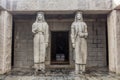 LOVCEN, MONTENEGRO - JUNE 2, 2019: Statues in Njegos mausoleum in Lovcen national park, Monteneg