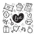 Doodles Love elements vector illustration