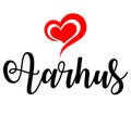 Love Aarhus handwritting Royalty Free Stock Photo