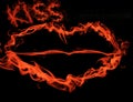 Love abstract background kiss lips colorful smoke Royalty Free Stock Photo