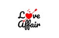 love affair word text typography design logo icon