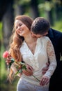 Love and affection between a young couple Royalty Free Stock Photo