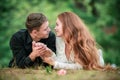 Love and affection between a young couple Royalty Free Stock Photo