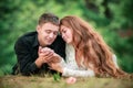 Love and affection between a young couple Royalty Free Stock Photo