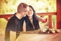 Love and affection between a young couple Royalty Free Stock Photo