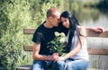 Love and affection between a young couple Royalty Free Stock Photo