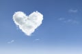 Love in the air on blue sky