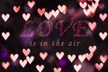 Love is in the air with heart bokeh Royalty Free Stock Photo