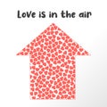 Love is in the air Valentine poster