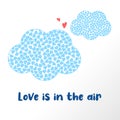 Love is in the air Valentine poster