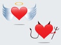 Love angel and Devil Royalty Free Stock Photo