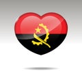 Love ANGOLA symbol. Heart flag icon.