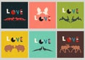 Love animals cards collection