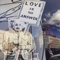 LOVE IS THE ANSWER - EINSTEIN IN KYIV Royalty Free Stock Photo